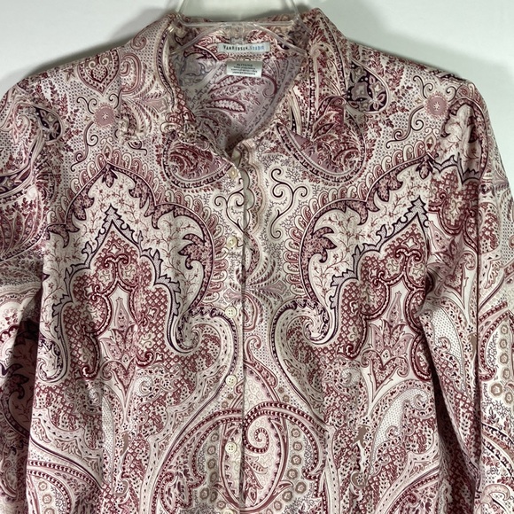 Van Heusen Long Sleeve Button Front Top Size XL - Picture 2 of 8